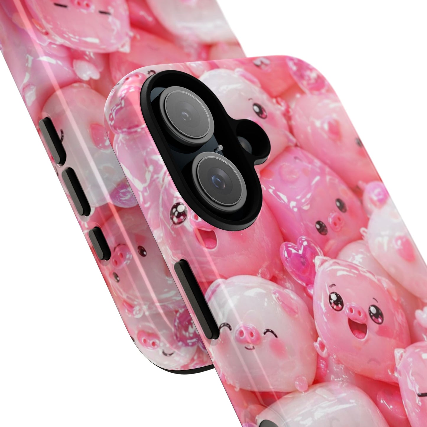 Cute Soft-Pink Character Protective Phone Case