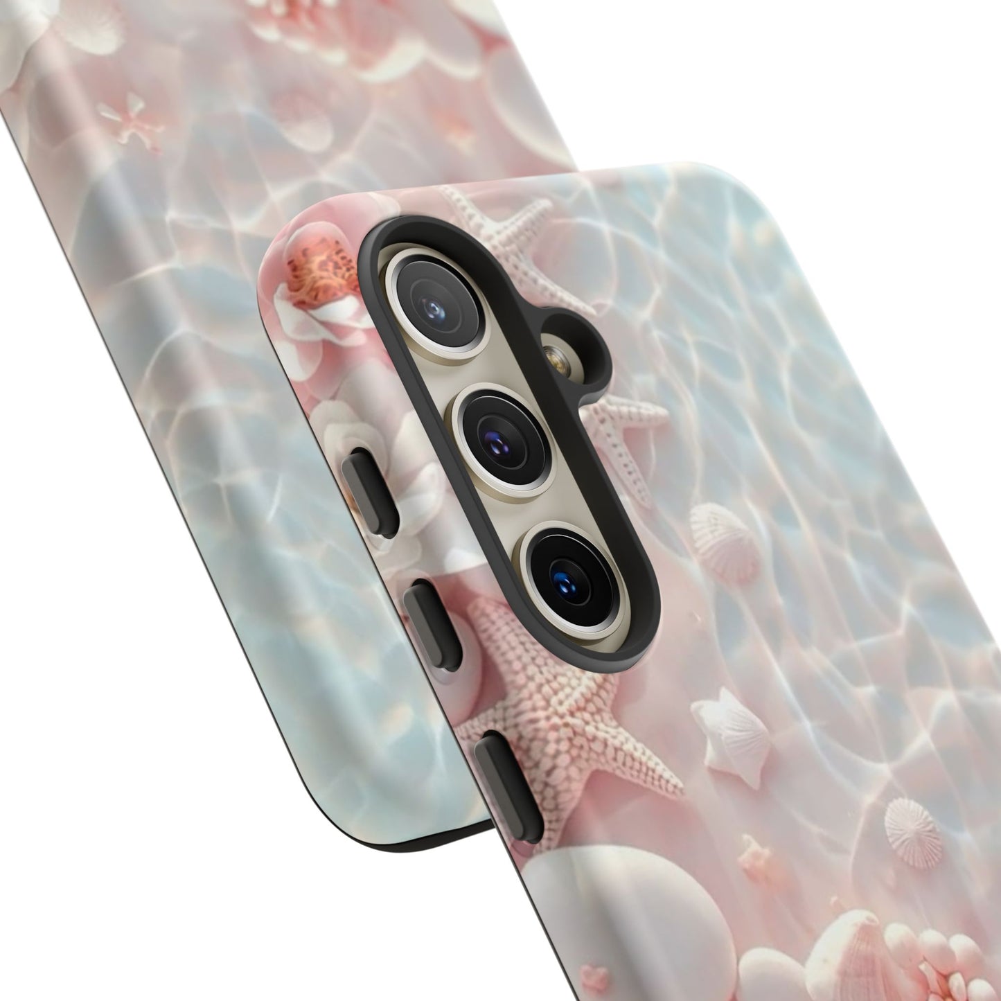 Phone Case — Pink Seashell Starfish Beach Waterproof Design