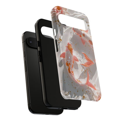Koi Fish Phone Case "Serene Gold Fleck Watercolor"