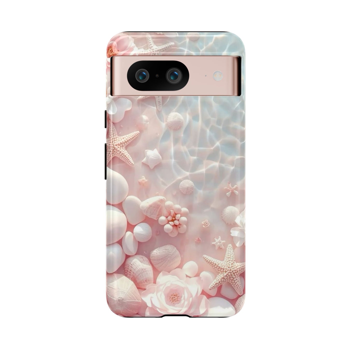 Phone Case — Pink Seashell Starfish Beach Waterproof Design