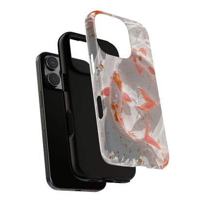Koi Fish Phone Case "Serene Gold Fleck Watercolor"