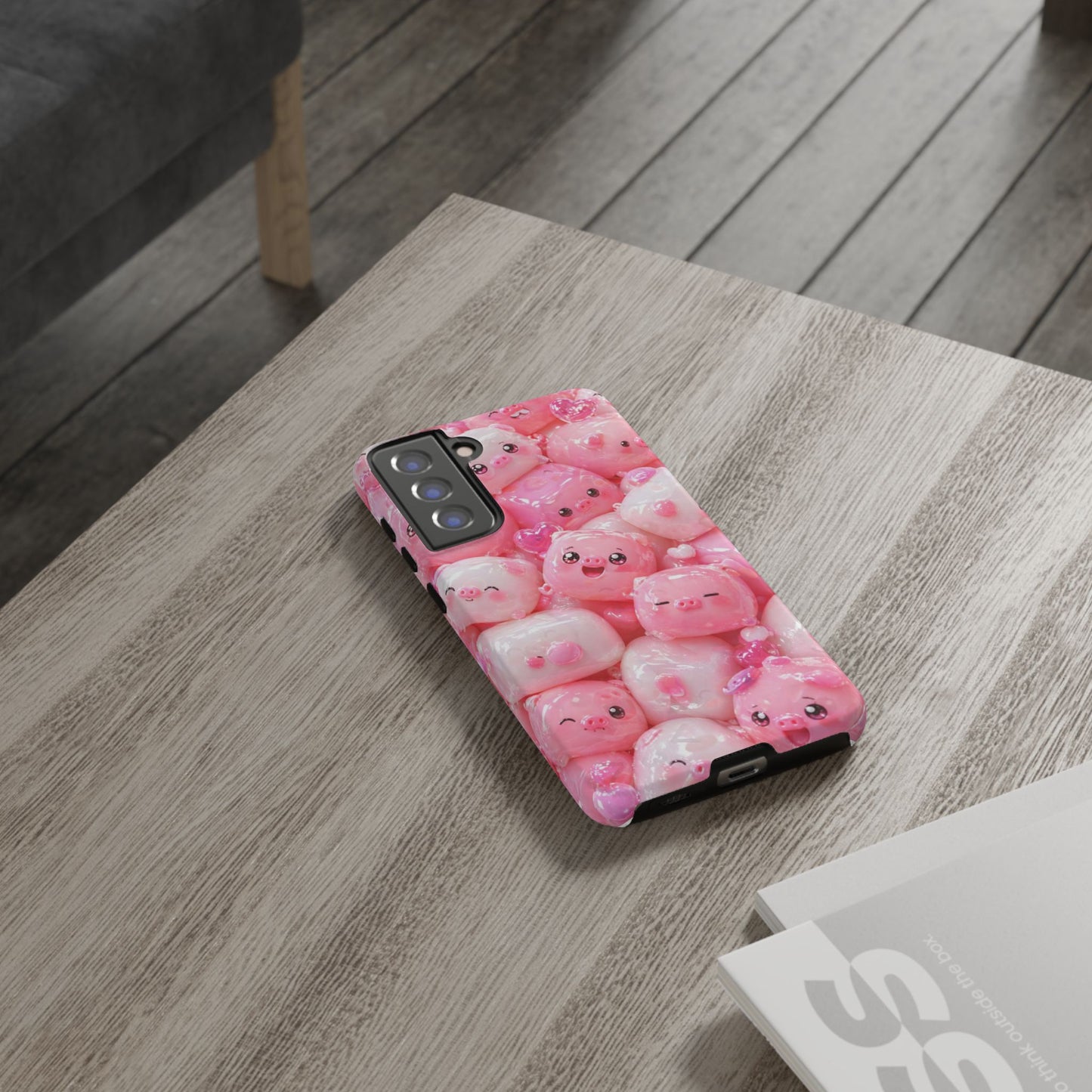 Cute Soft-Pink Character Protective Phone Case