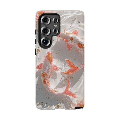 Koi Fish Phone Case "Serene Gold Fleck Watercolor"