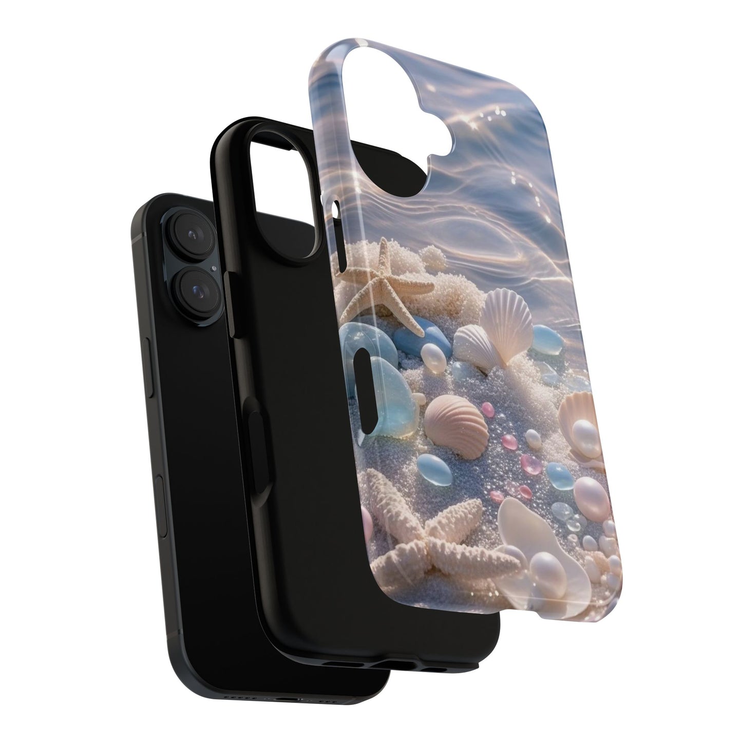 Seashell Pearl Phone Case — Pastel Beach Protective Tough Case