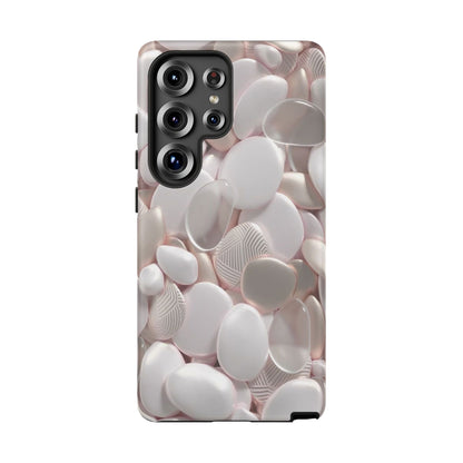 Phone Case – Soft Pink Pebble Pattern Protective Tough Case