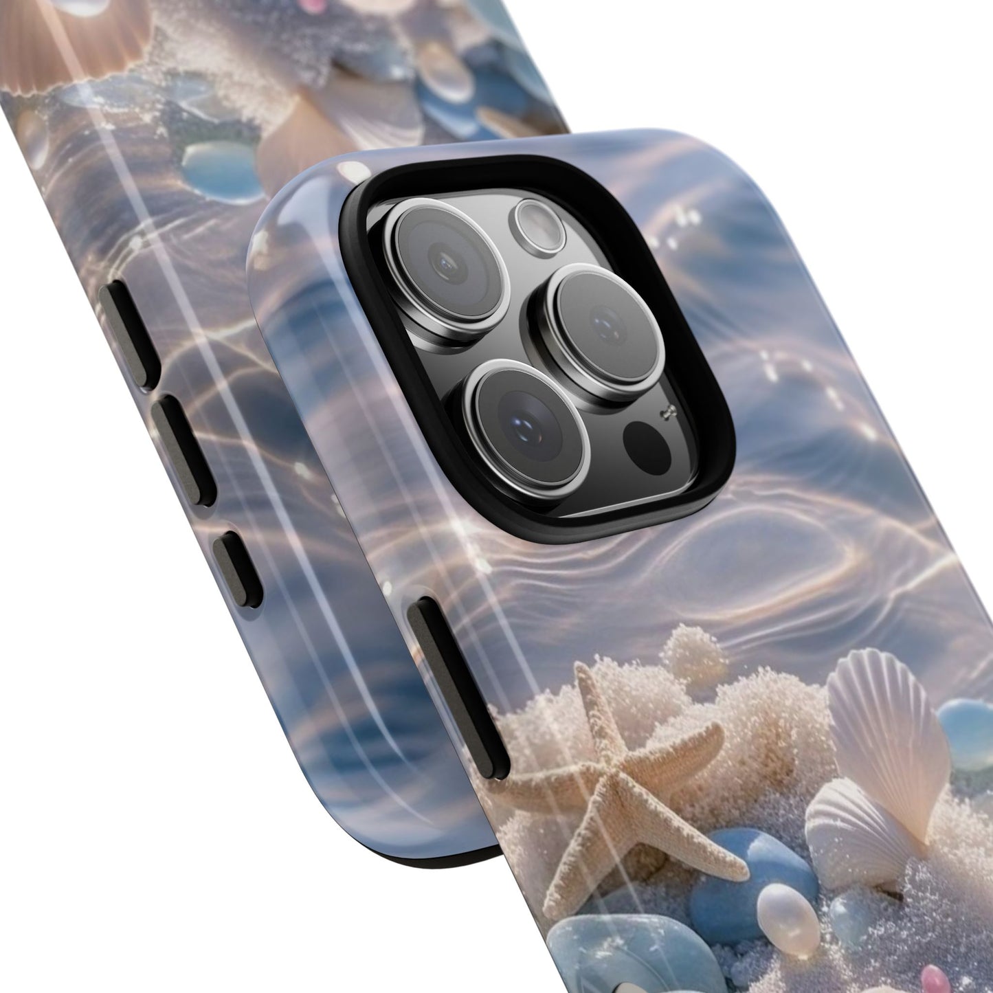 Seashell Pearl Phone Case — Pastel Beach Protective Tough Case