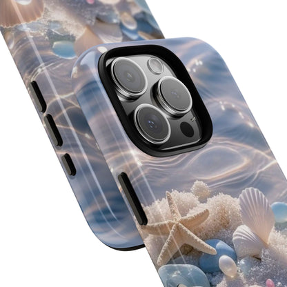 Seashell Pearl Phone Case — Pastel Beach Protective Tough Case