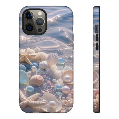 Seashell Pearl Phone Case — Pastel Beach Protective Tough Case