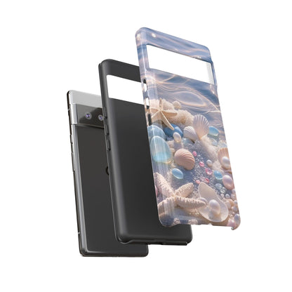 Seashell Pearl Phone Case — Pastel Beach Protective Tough Case