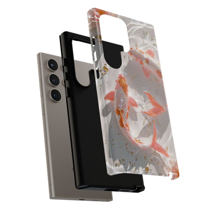 Koi Fish Phone Case "Serene Gold Fleck Watercolor"