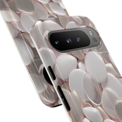 Phone Case – Soft Pink Pebble Pattern Protective Tough Case