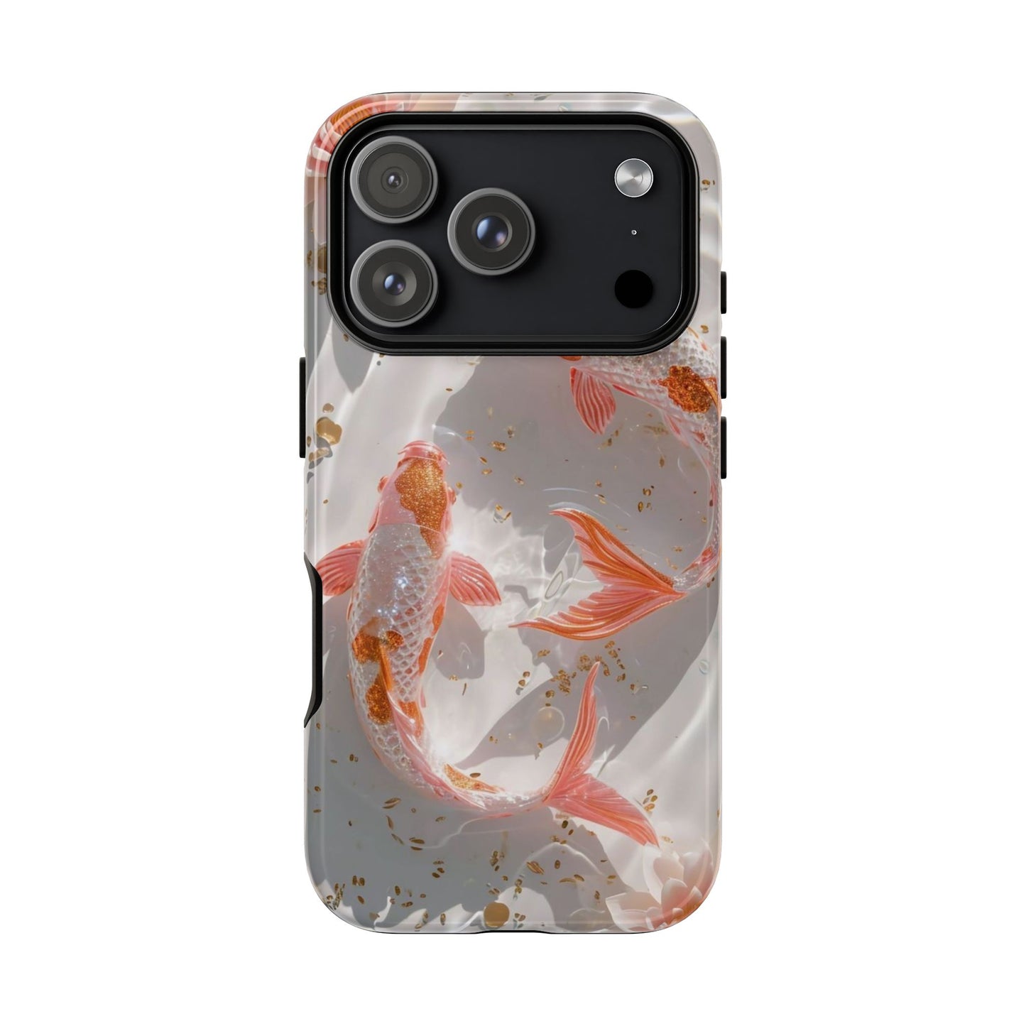 Koi Fish Phone Case "Serene Gold Fleck Watercolor"