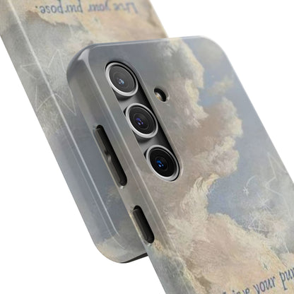Cloudy Sky 'Live Your Purpose' Tough Phone Case — Motivational Protective Phone Cover