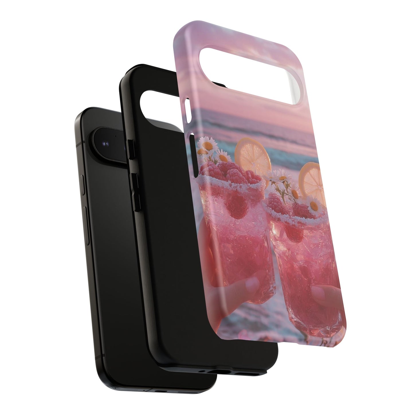 Pink Sunset Cocktail Phone Case — Beach Drink Protective Cover