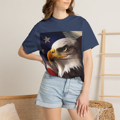 American Eagle Flag T-Shirt — Patriotic Bald Eagle Graphic Tee