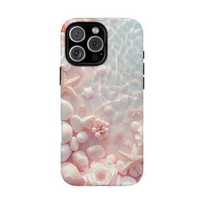 Phone Case — Pink Seashell Starfish Beach Waterproof Design