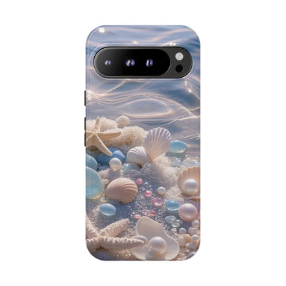 Seashell Pearl Phone Case — Pastel Beach Protective Tough Case