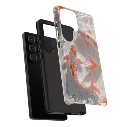 Koi Fish Phone Case "Serene Gold Fleck Watercolor"