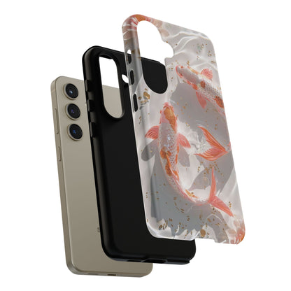 Koi Fish Phone Case "Serene Gold Fleck Watercolor"