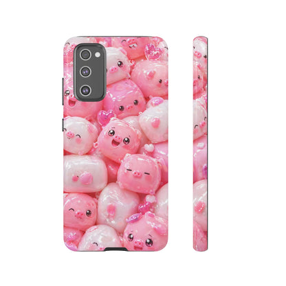Cute Soft-Pink Character Protective Phone Case