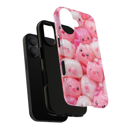 Cute Soft-Pink Character Protective Phone Case