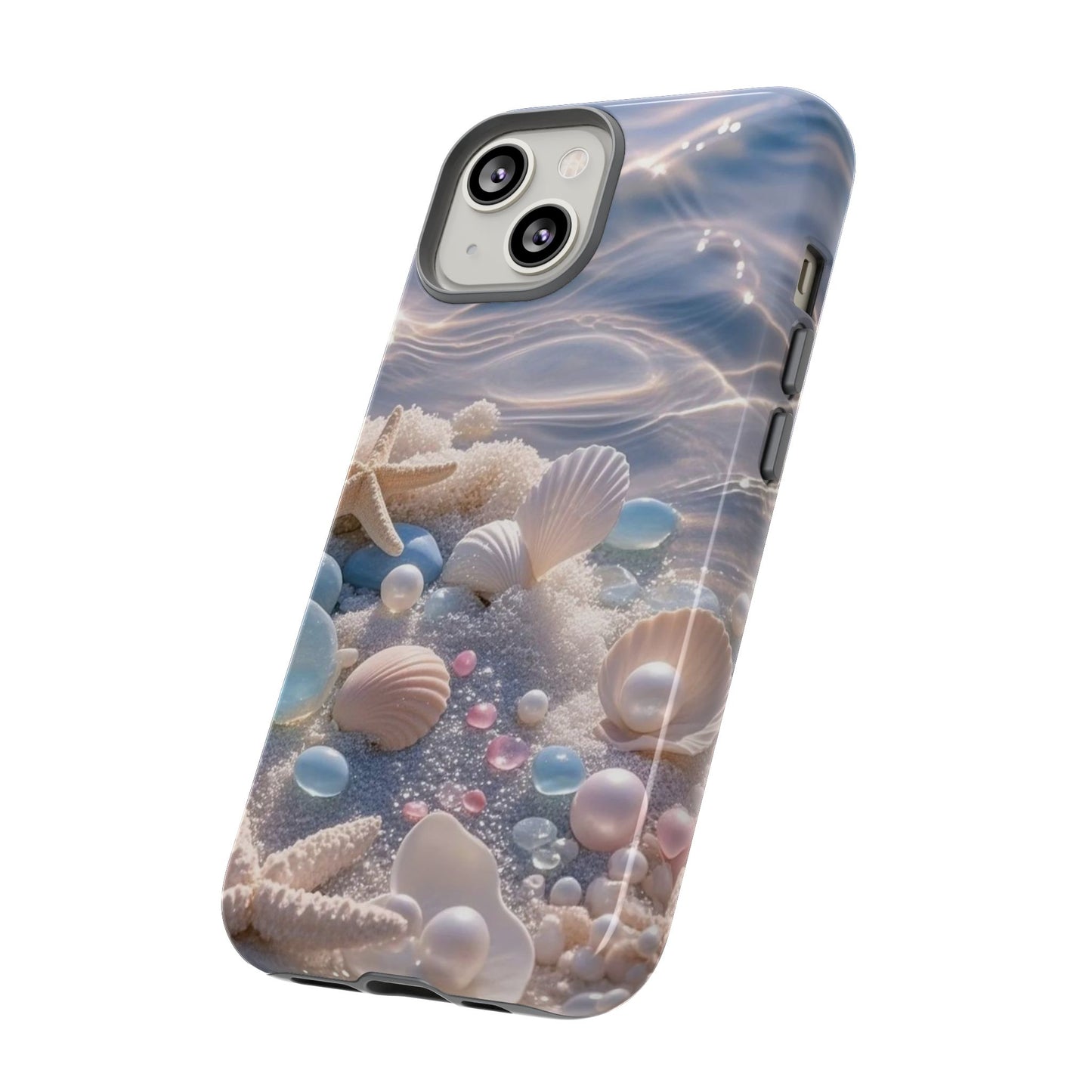 Seashell Pearl Phone Case — Pastel Beach Protective Tough Case