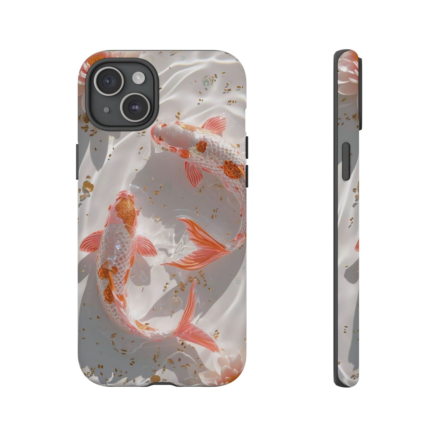 Koi Fish Phone Case "Serene Gold Fleck Watercolor"