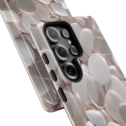 Phone Case – Soft Pink Pebble Pattern Protective Tough Case