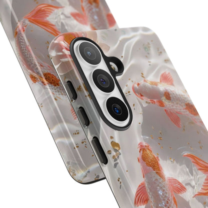 Koi Fish Phone Case "Serene Gold Fleck Watercolor"