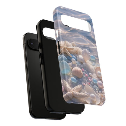 Seashell Pearl Phone Case — Pastel Beach Protective Tough Case