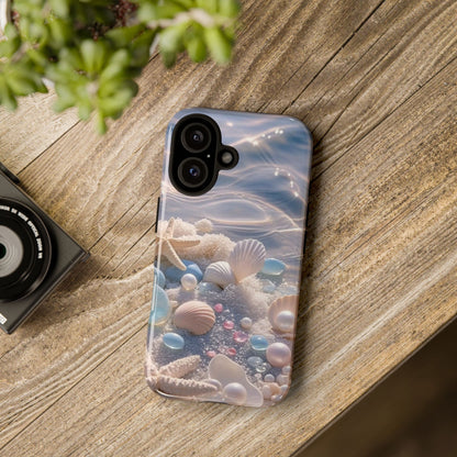 Tough Cases — Pastel Seashell Phone Case (Beach Shells, Pearls & Starfish)