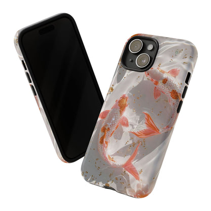 Koi Fish Phone Case "Serene Gold Fleck Watercolor"