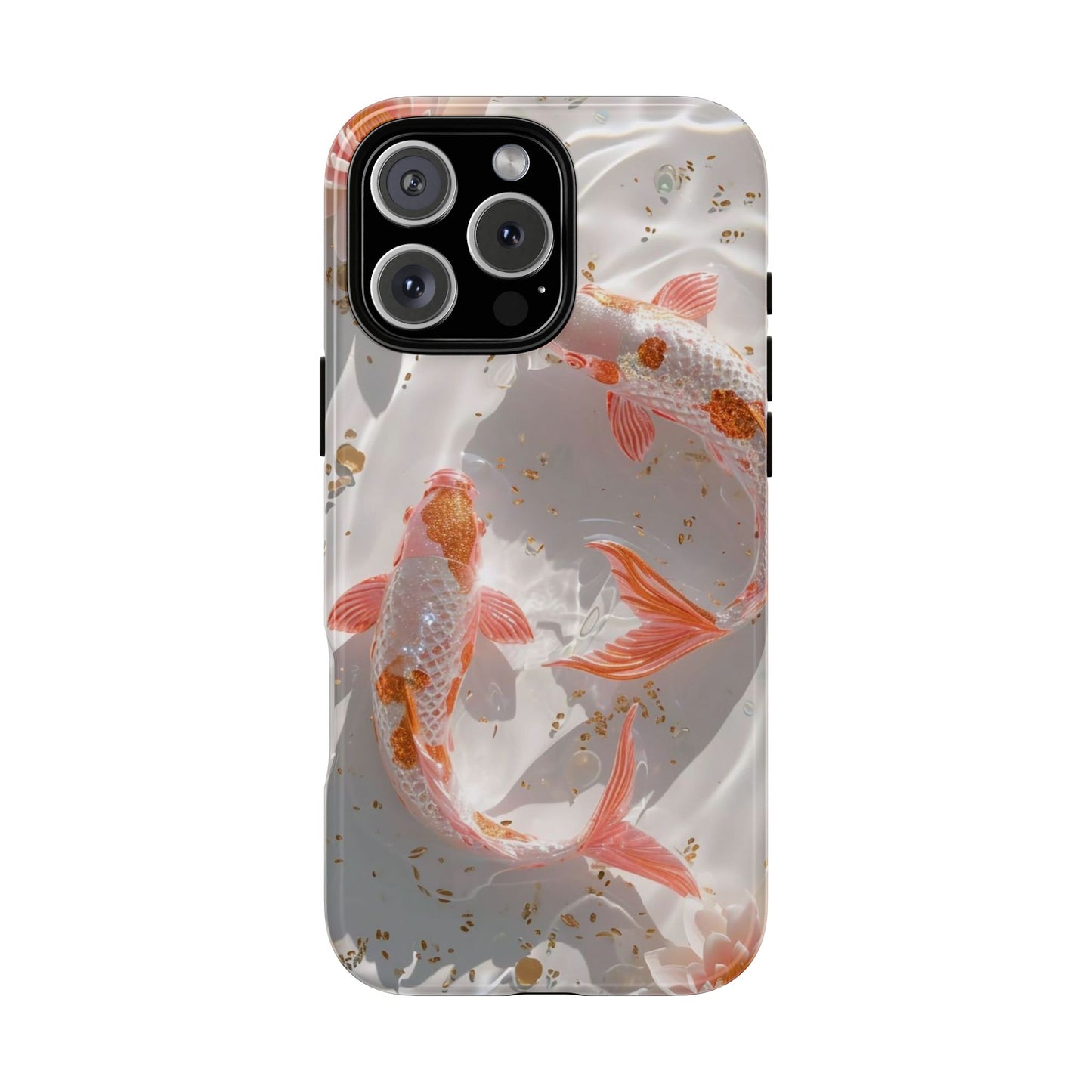 Koi Fish Phone Case "Serene Gold Fleck Watercolor"