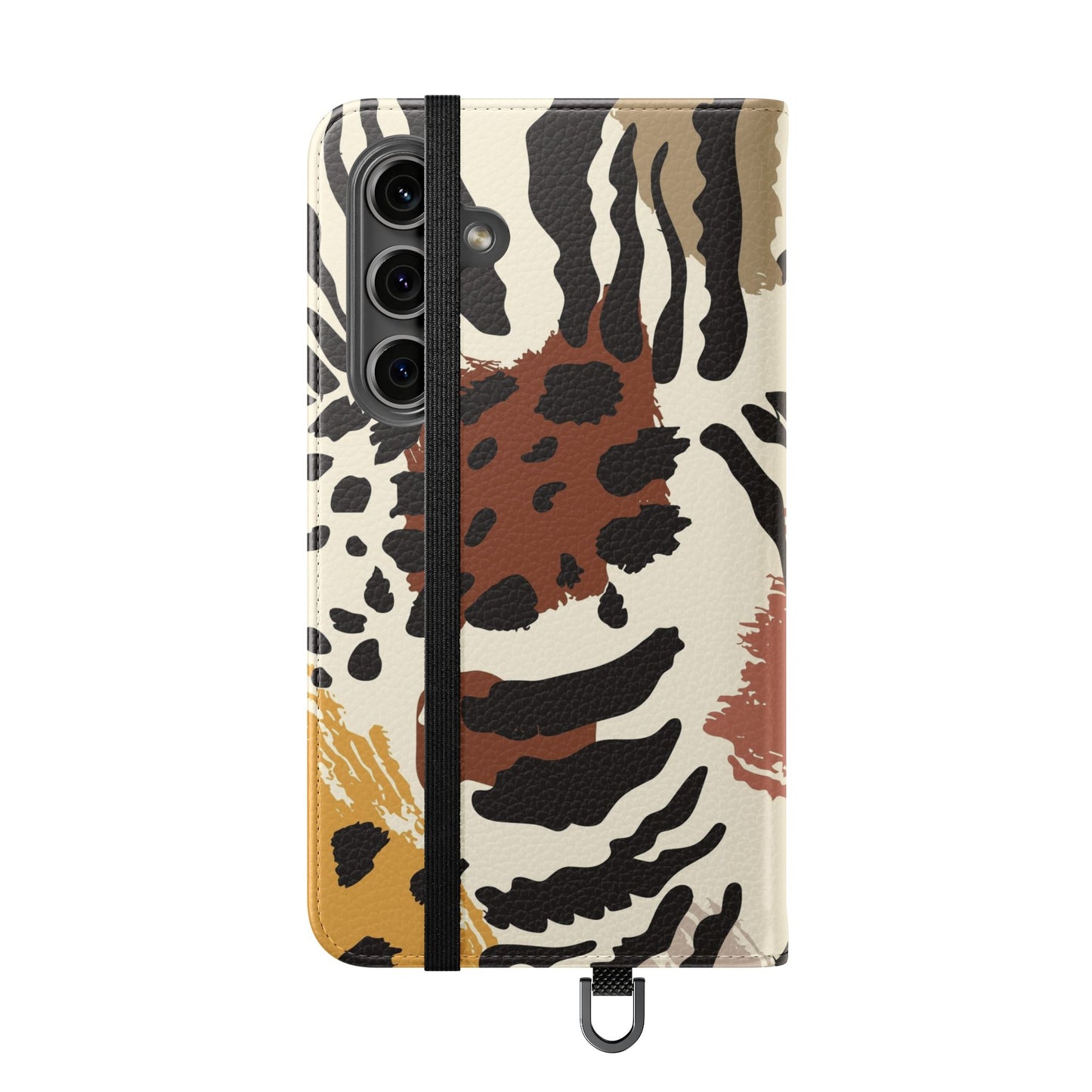 Leopard Patchwork Flip Wallet Case with Card Slots
