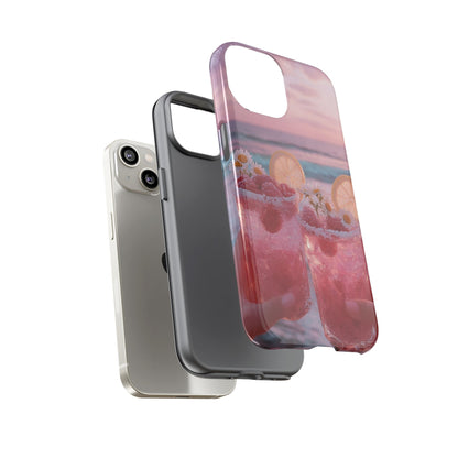 Pink Sunset Cocktail Phone Case — Beach Drink Protective Cover