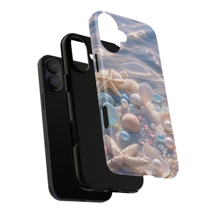 Seashell Pearl Phone Case — Pastel Beach Protective Tough Case