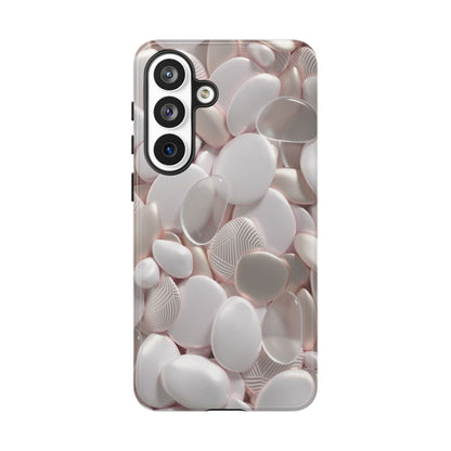 Phone Case – Soft Pink Pebble Pattern Protective Tough Case