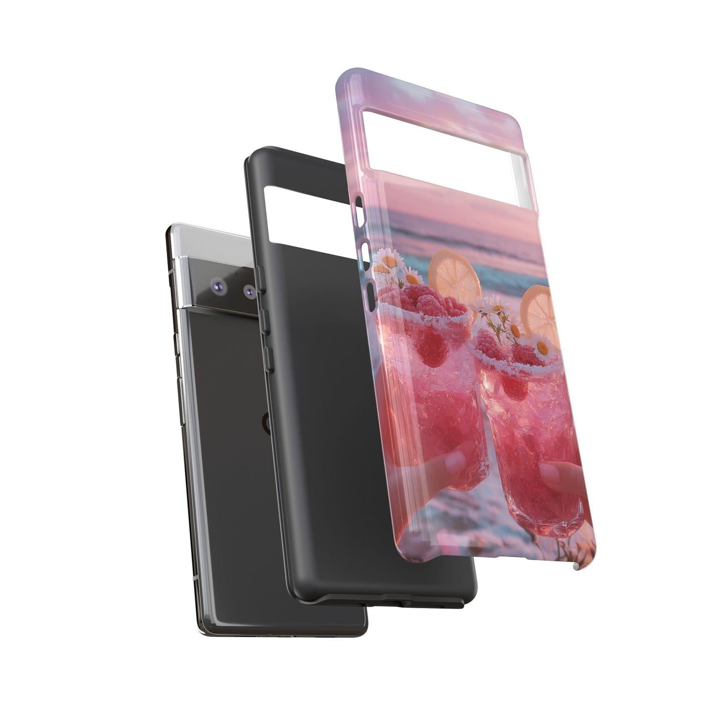 Pink Sunset Cocktail Phone Case — Beach Drink Protective Cover