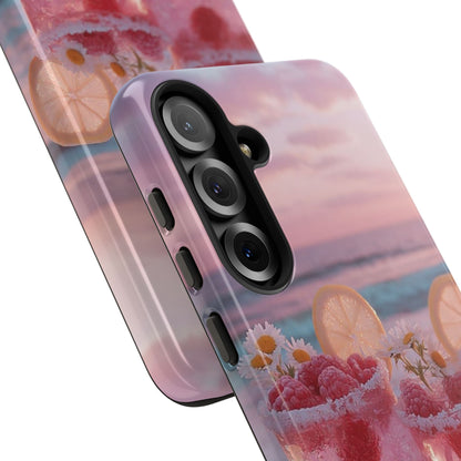 Pink Sunset Cocktail Phone Case — Beach Drink Protective Cover