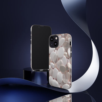 Phone Case – Soft Pink Pebble Pattern Protective Tough Case