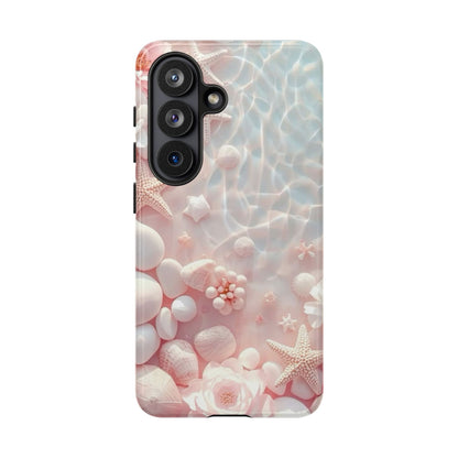 Phone Case — Pink Seashell Starfish Beach Waterproof Design