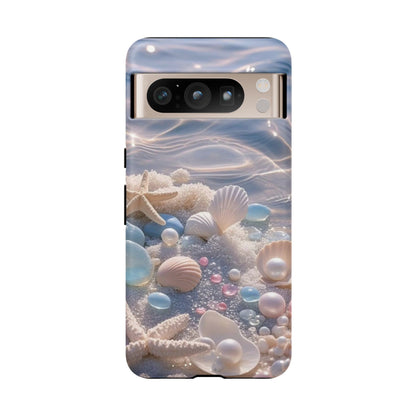 Seashell Pearl Phone Case — Pastel Beach Protective Tough Case