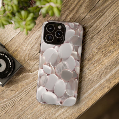 Phone Case – Soft Pink Pebble Pattern Protective Tough Case