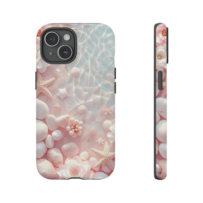 Phone Case — Pink Seashell Starfish Beach Waterproof Design