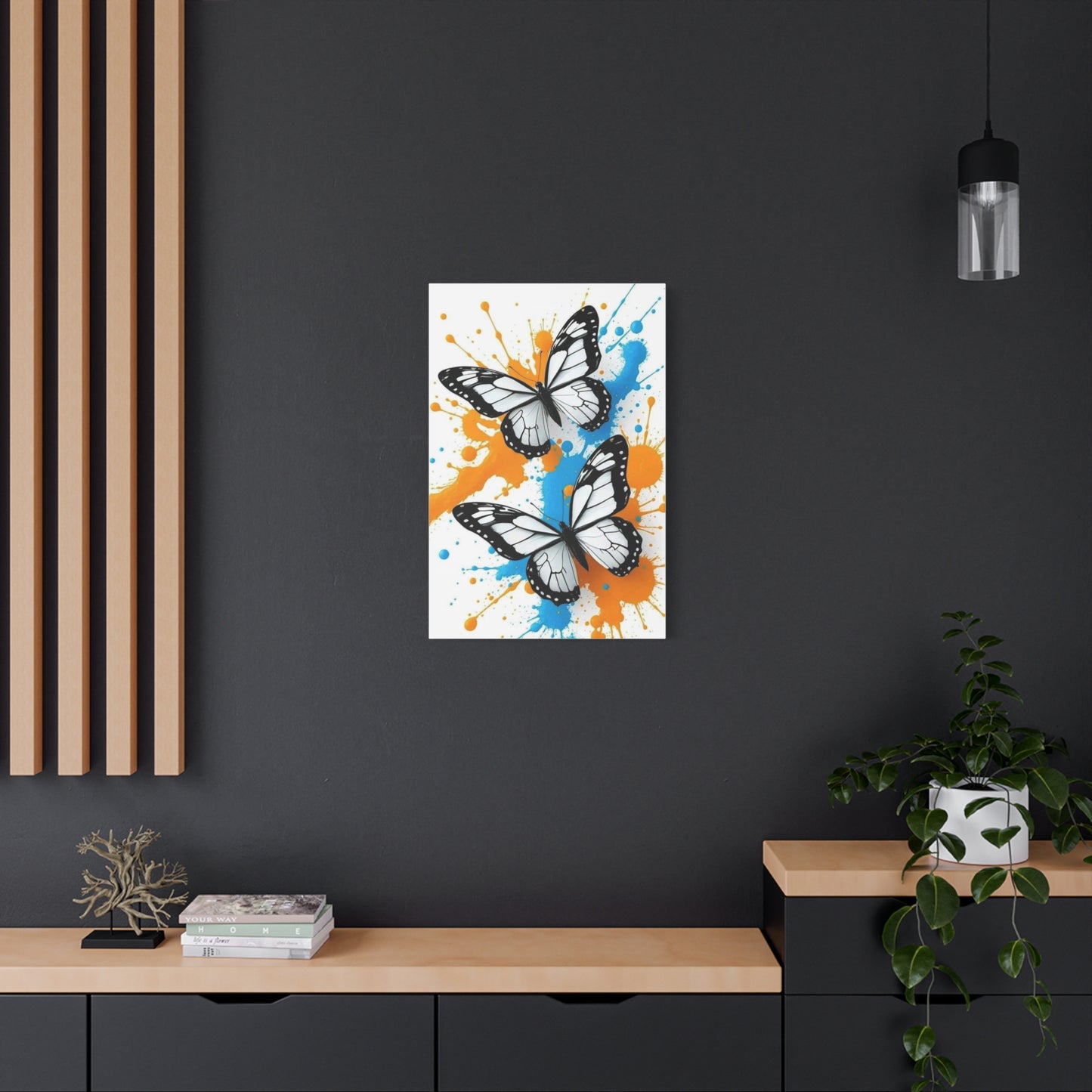 Butterfly Splash Canvas Wall Art — Matte Stretched Canvas