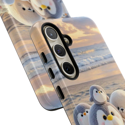 Cute Plush Penguins Beach Phone Case