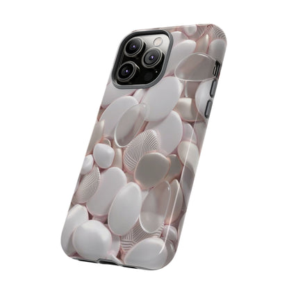 Phone Case – Soft Pink Pebble Pattern Protective Tough Case