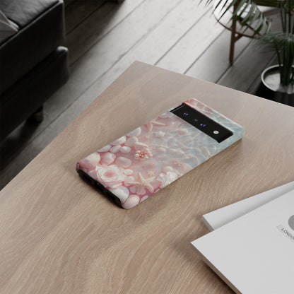 Phone Case — Pink Seashell Starfish Beach Waterproof Design