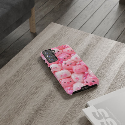 Cute Soft-Pink Character Protective Phone Case