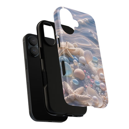 Seashell Pearl Phone Case — Pastel Beach Protective Tough Case